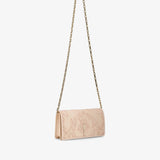 Bettina crepe satin light blush clutch