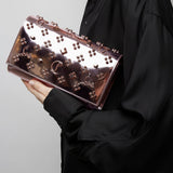 Paloma metallic loubinthesky clutch