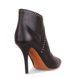 Elegant black leather ankle boot