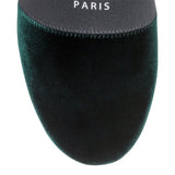 Bedford Dark Green Velvet Mules