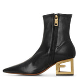Triangle stretch leather boots