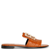 4G embossed leather sandals
