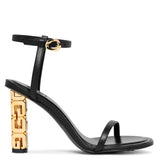G Cube 85 black leather sandals