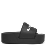 Givenchy Paris black platform slides