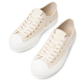 City low beige canvas sneakers