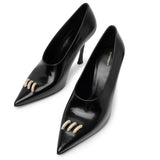 Show 95 black ring pumps
