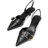 Voyou black slingbacks