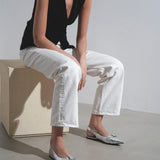 Voyou silver slingback flats