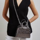 Antigona Cube nano silver bag