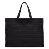 G-tote black raffia tote bag
