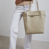 Voyou north-south medium beige tote bag
