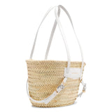 Plage Voyou raffia small white bag