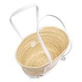 Plage Voyou raffia small white bag