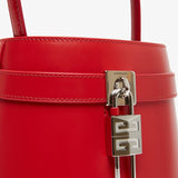 Shark lock red bucket bag