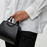 Oversized white shirt in poplin with open back
