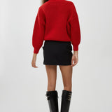 Cropped 4G sweater in waffle wool