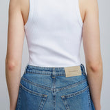 White logo tank top