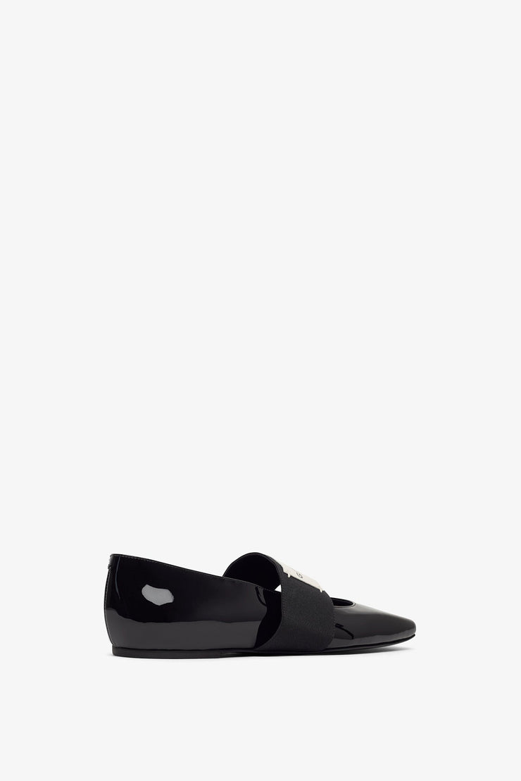 Black logo ballerinas
