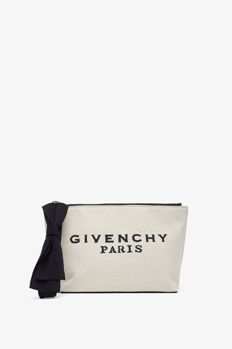 Givenchy small logo beige pouch