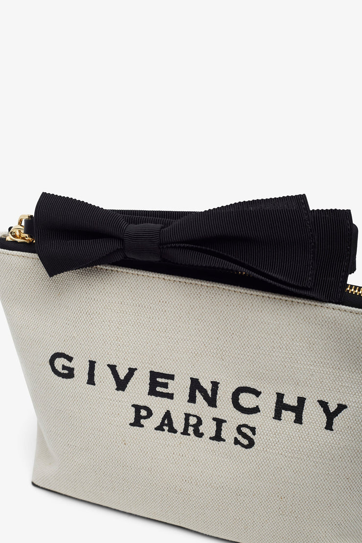 Givenchy small logo beige pouch