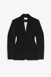 Black wool cocoon jacket