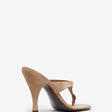 Kiss and Tell 100 brown suede mule sandals