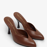 Sitting Pretty 95 brown leather mules