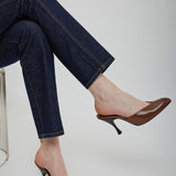 Sitting Pretty 95 brown leather mules