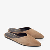 Homebody soft brown suede slide sandals