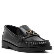Addie black leather loafer