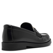 Addie black leather loafer