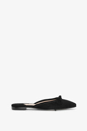 Ballerimu black suede flat mule