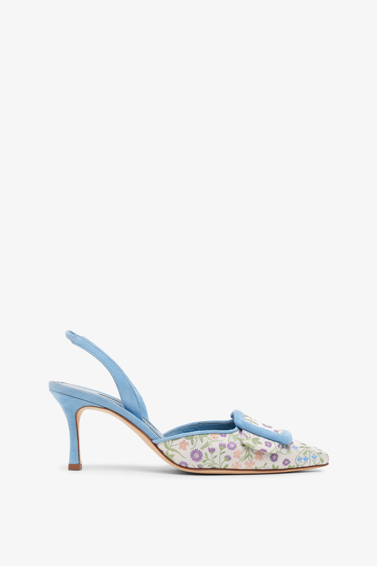 Mayslibi 70 floral slingbacks