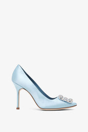 Hangisi 105 light blue satin pumps