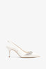 Terala 70 ivory satin slingbacks