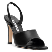 Clotilde 105 black leather sandals