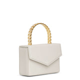 Pernille white leather mini tote