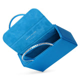 Gilda blue satin mini tote