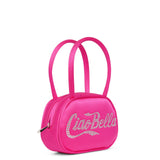 Bella pink satin mini tote
