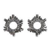 Mini begum black crystal earrings