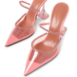Gilda pink pvc mules