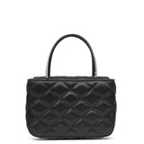 Betty black satin tote bag