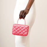 Betty pink satin tote bag