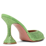 Caroline 95 green crystal mules