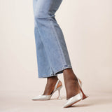 Holli sling silver metallic pumps