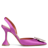 Begum sling 95 purple satin pumps
