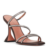 Naima 95 dark brown crystal sandals