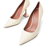 Ami pump 95 ivory leather pumps