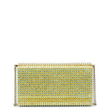 Superamini paloma yellow crystal clutch