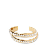 Jahleel bangle gold white crystal bracelet